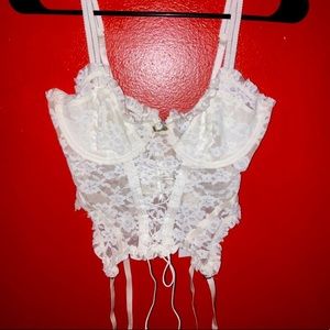 For Love and Lemons White Lou Lace Bustier